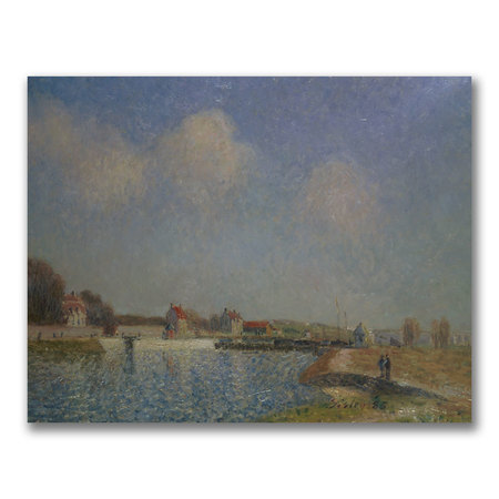 Alfred Sisley 'The Loing At Saint-Mammes' Canvas Art,35x47